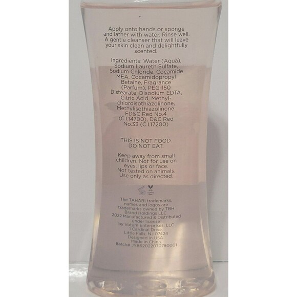 Tahari ROSEWATER Scented Body Wash 6.7 fl oz & Exfoliating Body Scrub 4.4 fl oz - Picture 7 of 8